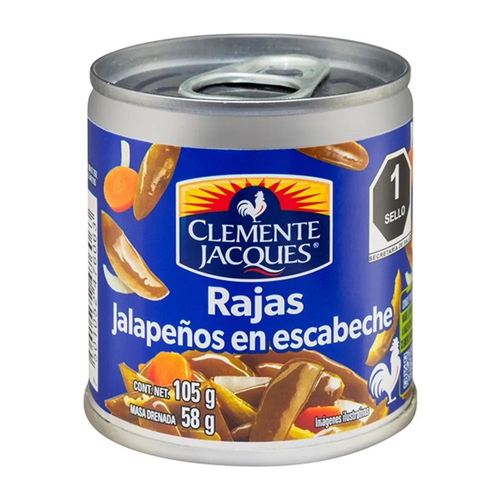 JALAPEÑO EN RAJAS CLEMENTE JACQUES 105G