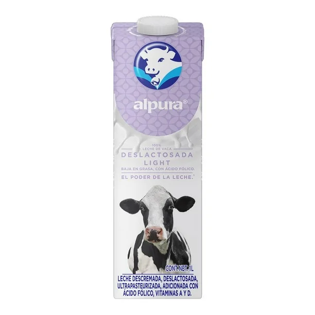 LECHE ALPURA DESLACTOSADA LIGHT 1 LT