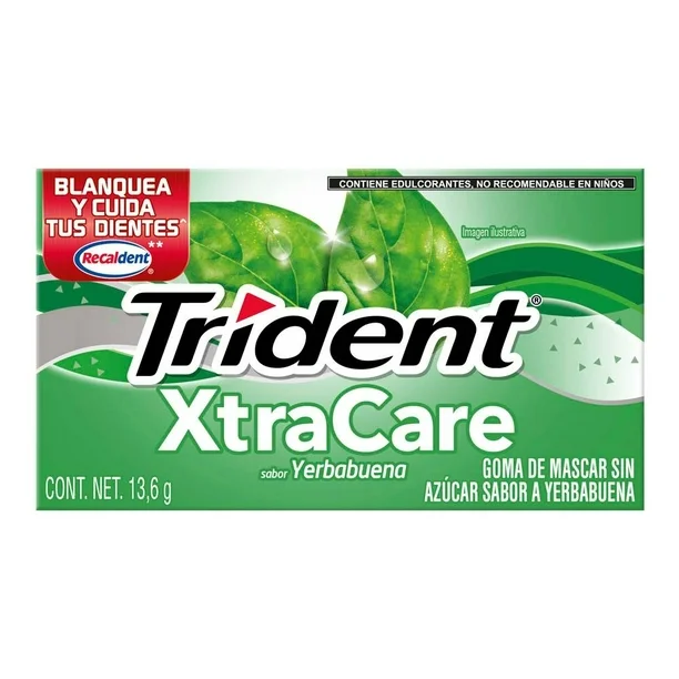 TRIDENT XTRA CARE YERBABUENA 13.6G