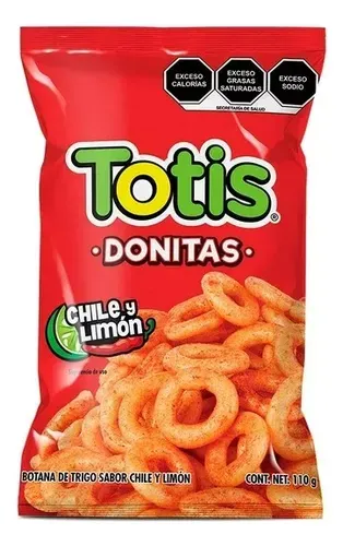 TOTIS DONITAS CHILE Y LIMON 28g LA COSTEÑA