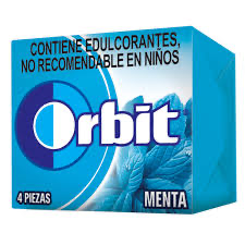 CHICLE ORBIT MENTA 4 PASTILLAS