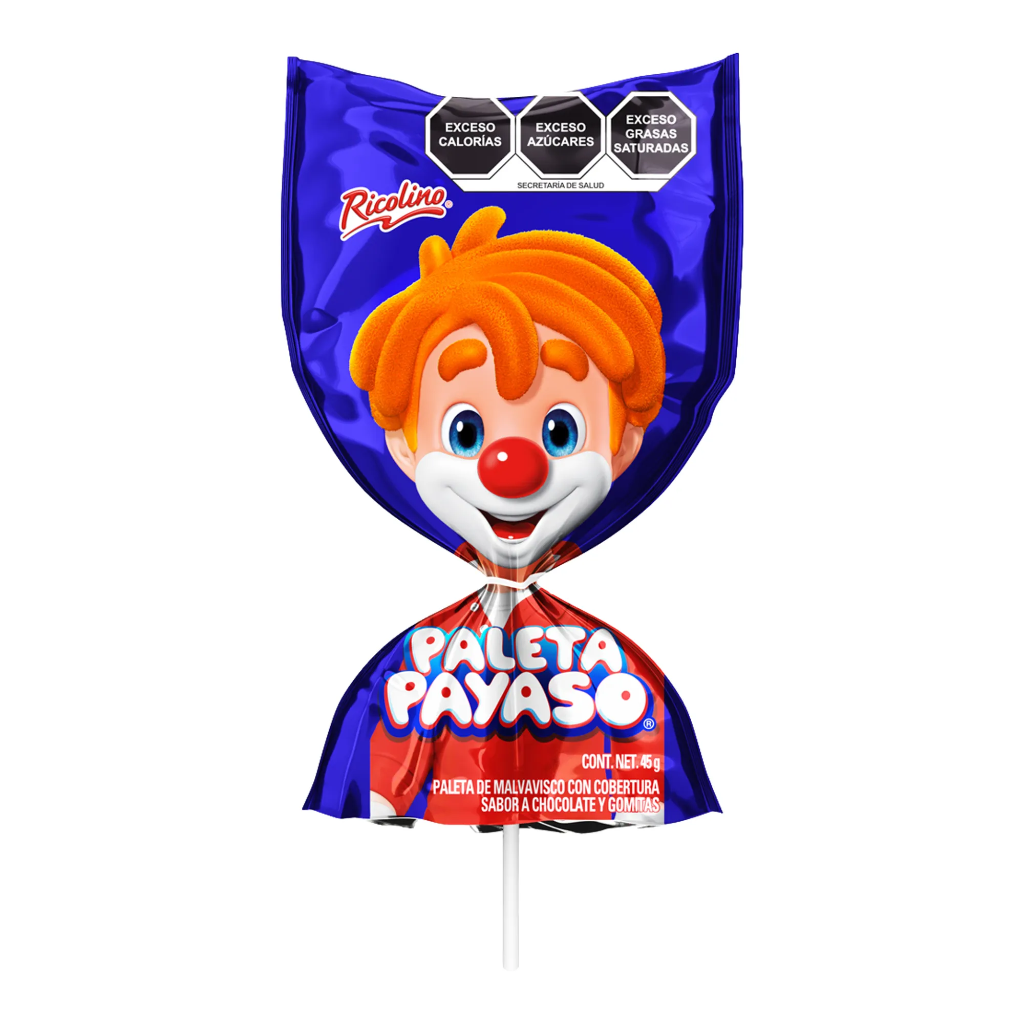 PALETA PAYASO RICOLINO 45G