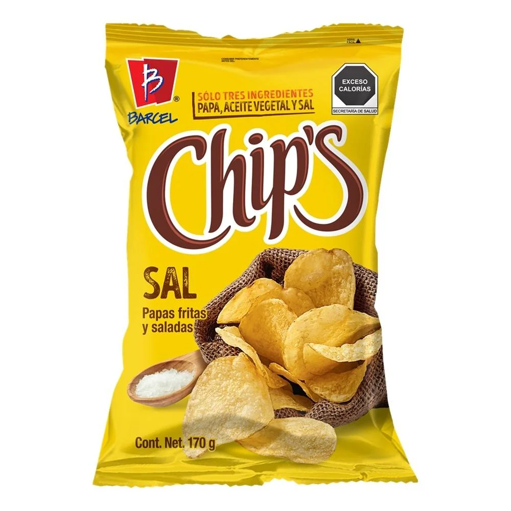 CHIPS SABOR SAL 170G (BARCEL) 