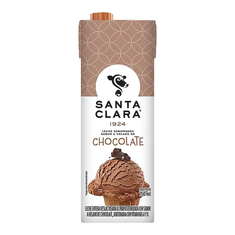 HELADO DE CHOCOLATE SANTA CLARA 750ML (DEL VALLE)