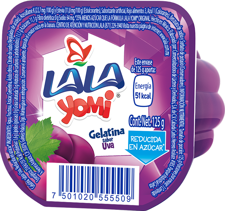 LALA GELATINA YOMI UVA 100G