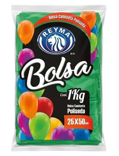 [BOL044] BOLSA CAMISETA POLISEDA 25 X 35 REYMA 