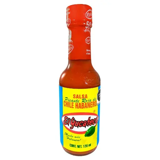 [CHI063] CHILE HABANERO PICANTE ROJA EL YUCATECO 150 ML