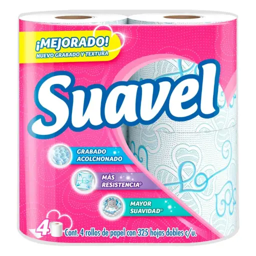 [PAP574] PAPEL HIGIENICO SUAVEL 4 ROLLOS