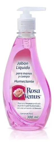JABON LIQUIDO PARA MANO Y CUERPO ROSA VENUS HUMECTANTE 300 GM