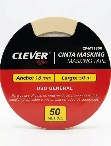 [CFMT1850] CINTA MASKING 18 MM 50 MM CLEVER 