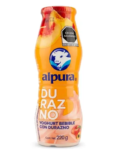 YOGHURT BEBIBLE CON DURAZNO ALPURA 220 g
