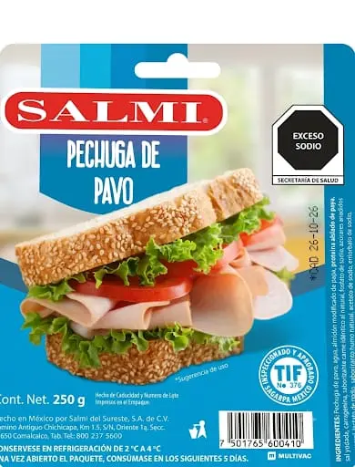 JAMON PECHUGA DE PAVO SALMI 250g