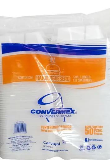 CONTENEDOR HAMBURGUESERO CONVERMEX 50 PZ