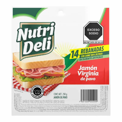 [026584] NUTRI DELI JAMON VIRGINIA 250G 